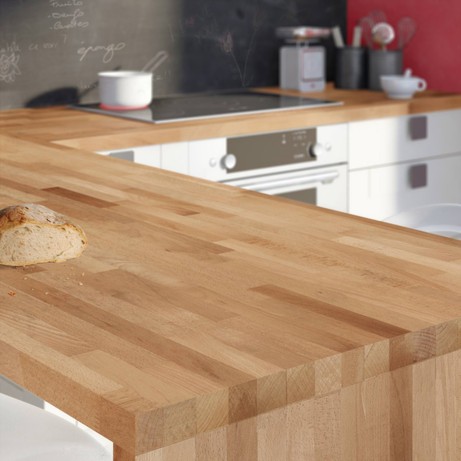 Plan de travail pour cuisine bois massif
