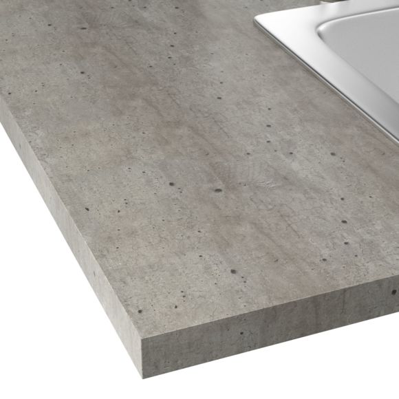 Plan de travail gris beton clair